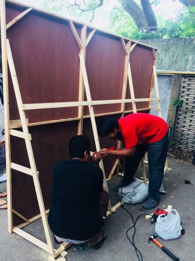 Photo Backdrop โครงไม้ แบ็คดรอป ฉากถ่ายภาพโครงไม้ ฉากเวที ฉากถ่ายรูป งานอีเว้นท์ โครงไม้จ๊อย ฉากถ่ายรูป พร้อมติดตั้งรื้อถอน