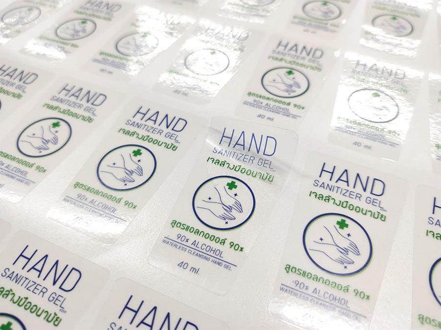 สติ๊กเกอร์ใส สติ๊กเกอร์ฉลากสินค้าใส พิมพ์คมชัด ติดแนบเนียน เหมาะสำหรับบรรจุภัณฑ์ สินค้า เครื่องสำอาง และงานโปรโมชัน