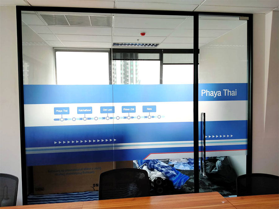 สติ๊กเกอร์ฝ้า ติดกระจก ฟิล์มฝ้าติดกระจก - Octopus Media Solutions