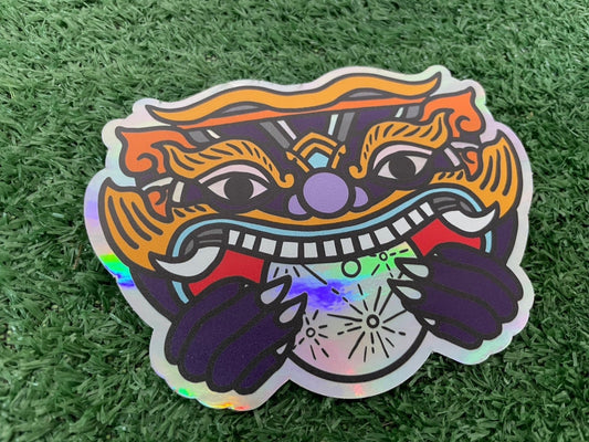 100% die-cut stickers cut into pieces