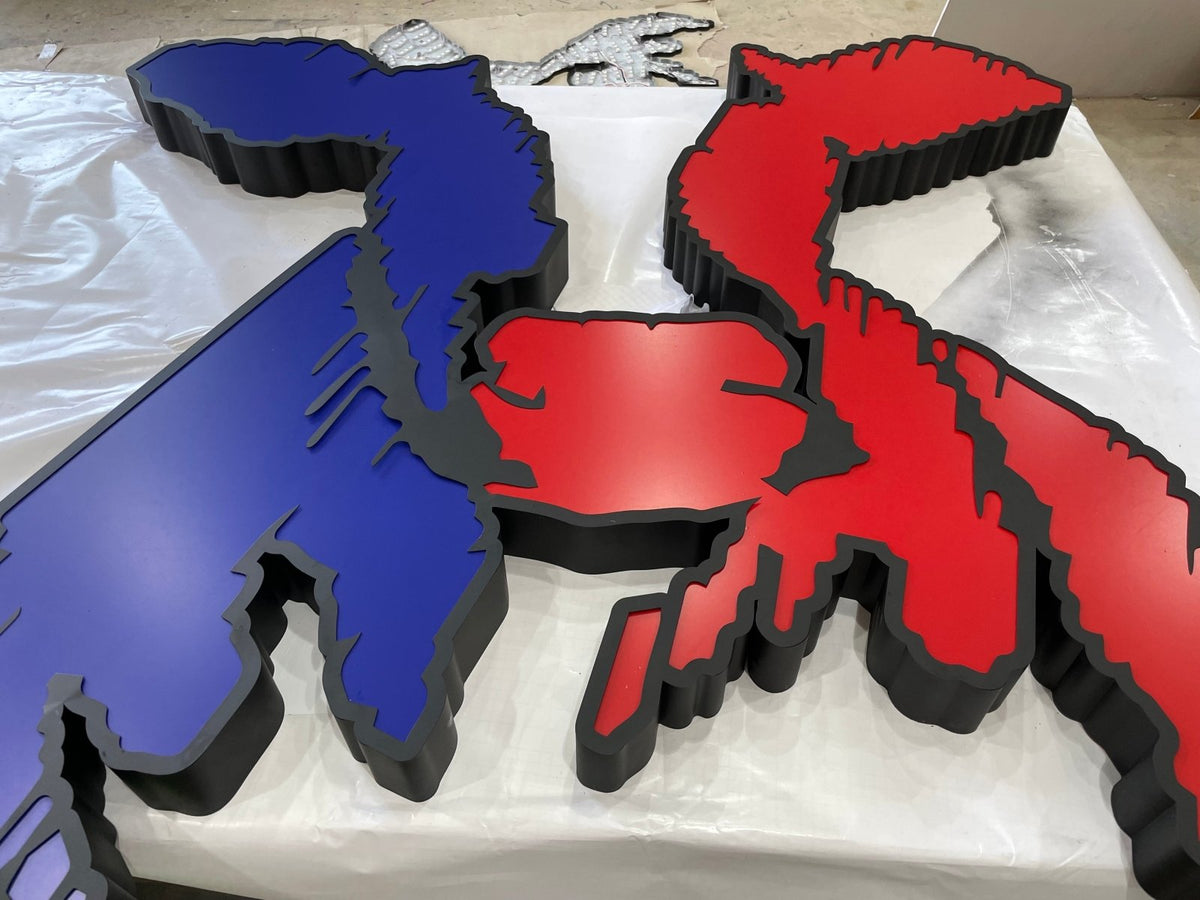 ป้ายโลโก้ไฟออกหน้า กล่องไฟโลโก้ กล่องไฟซิงค์ สว่างชัดเจน เหมาะสำหรับร้านค้าและบริษัท