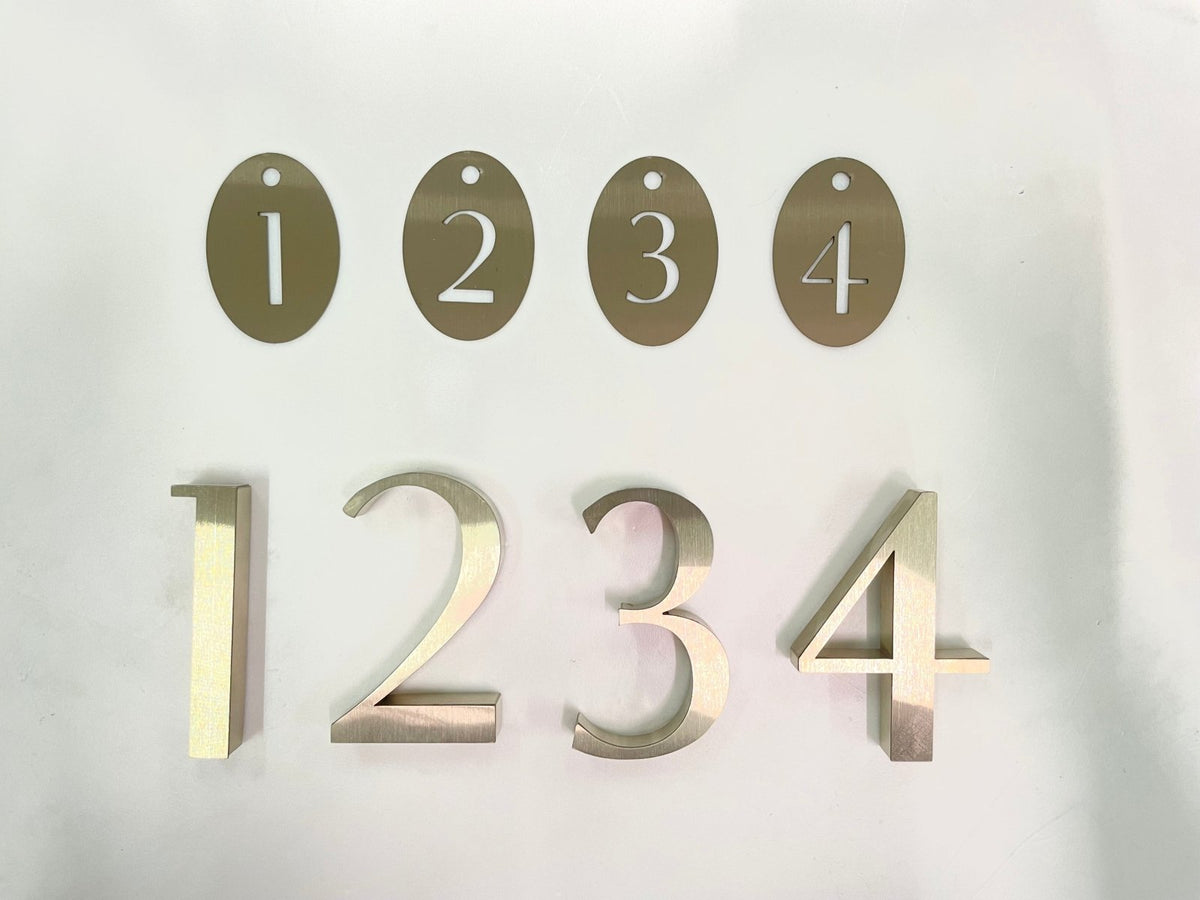 ป้ายบ้านเลขที่ และป้ายเลขที่ห้อง พิมพ์คมชัด ดีไซน์หรูหรา ทนทาน เหมาะสำหรับบ้าน อาคารชุด คอนโด และสำนักงาน