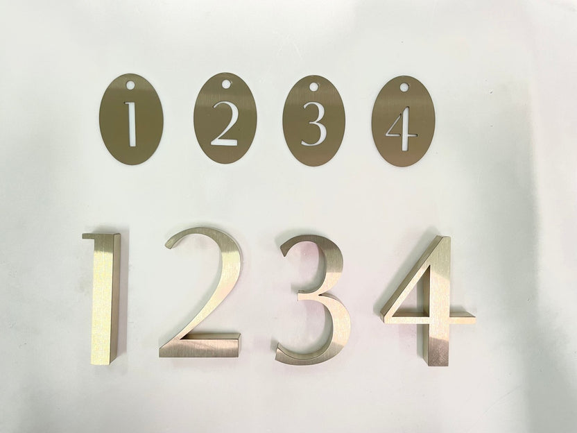 ป้ายบ้านเลขที่ และป้ายเลขที่ห้อง พิมพ์คมชัด ดีไซน์หรูหรา ทนทาน เหมาะสำหรับบ้าน อาคารชุด คอนโด และสำนักงาน