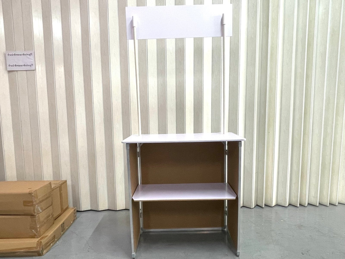 โต๊ะ เคาน์เตอร์ โต๊ะชวนชิม Promotion Counter น้ำหนักเบา ถอดประกอบง่าย เหมาะสำหรับงานอีเวนต์ โปรโมชัน และออกบูธ