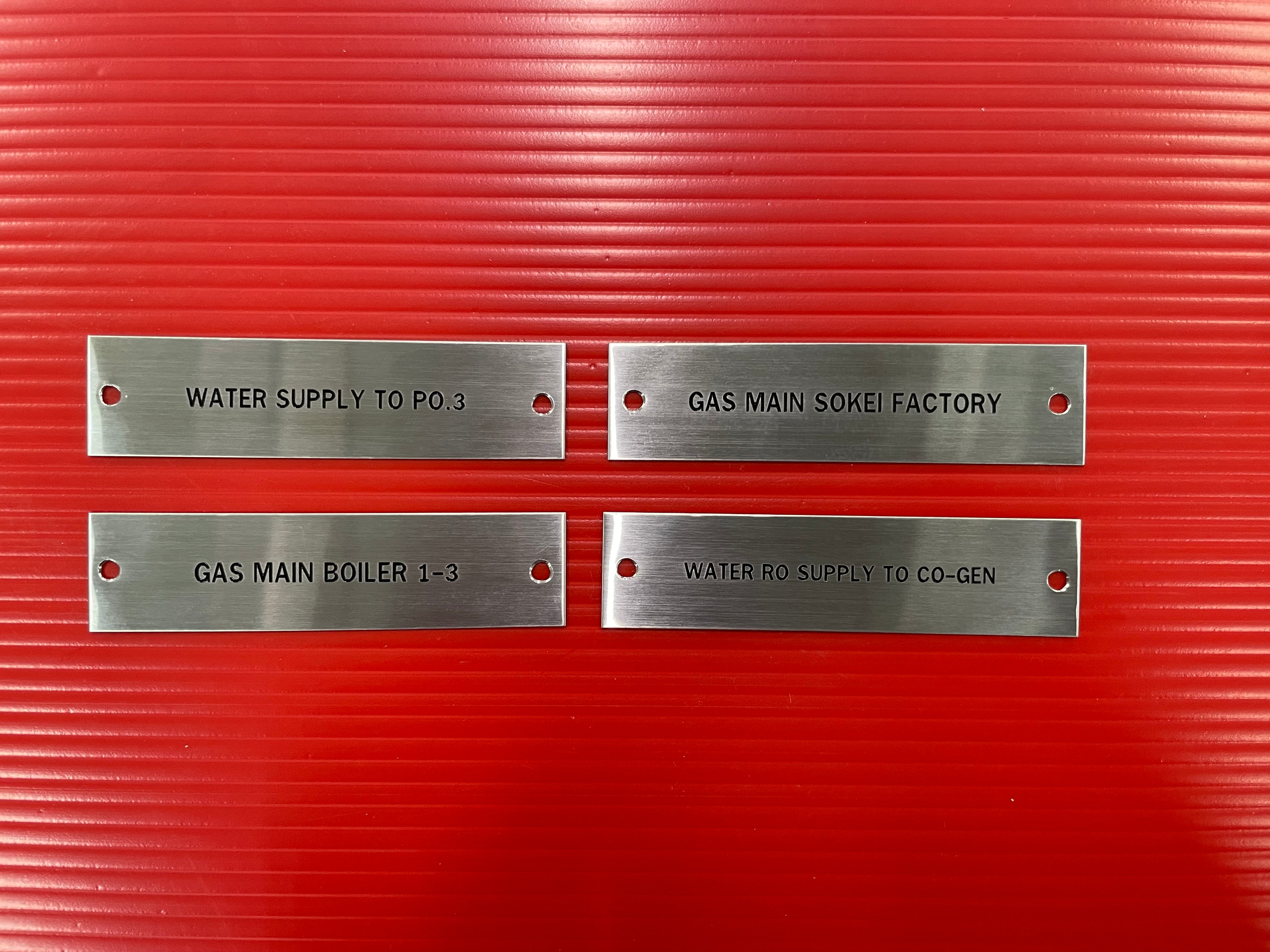 ป้ายสแตนเลสกัดกรด โลโก้บริษัท Etched Metal Sign ป้ายกัดกรดสแตนเลส SS304 ป้ายชื่อบริษัทสแตนเลส กัดกรดลงสี