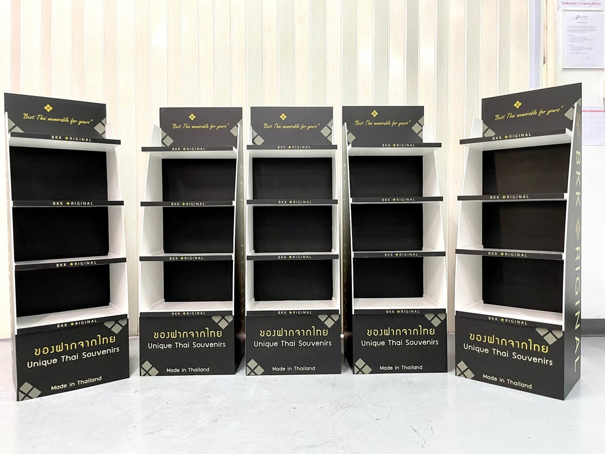ชั้นวางสินค้าราคาถูก เชลฟ์ดิสเพลย์ Shelf Display แข็งแรง น้ำหนักเบา เหมาะสำหรับโชว์สินค้าในร้านค้า และงานอีเวนต์