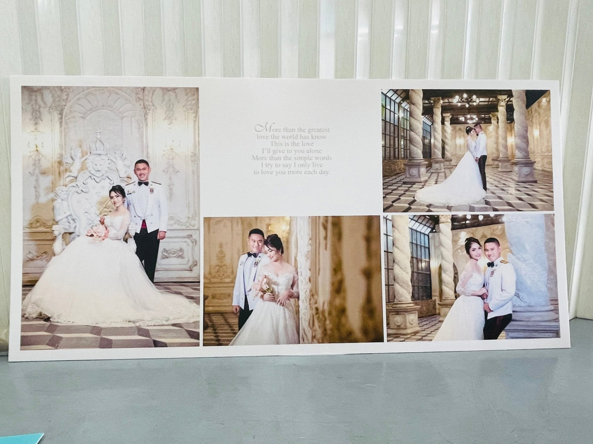 ป้ายงานแต่ง รูปพรีเวดดิ้ง และป้ายโฟมบอร์ด พิมพ์คมชัด ดีไซน์สวย เหมาะสำหรับงานแต่ง งานอีเวนต์ และตกแต่งสถานที่พิเศษ