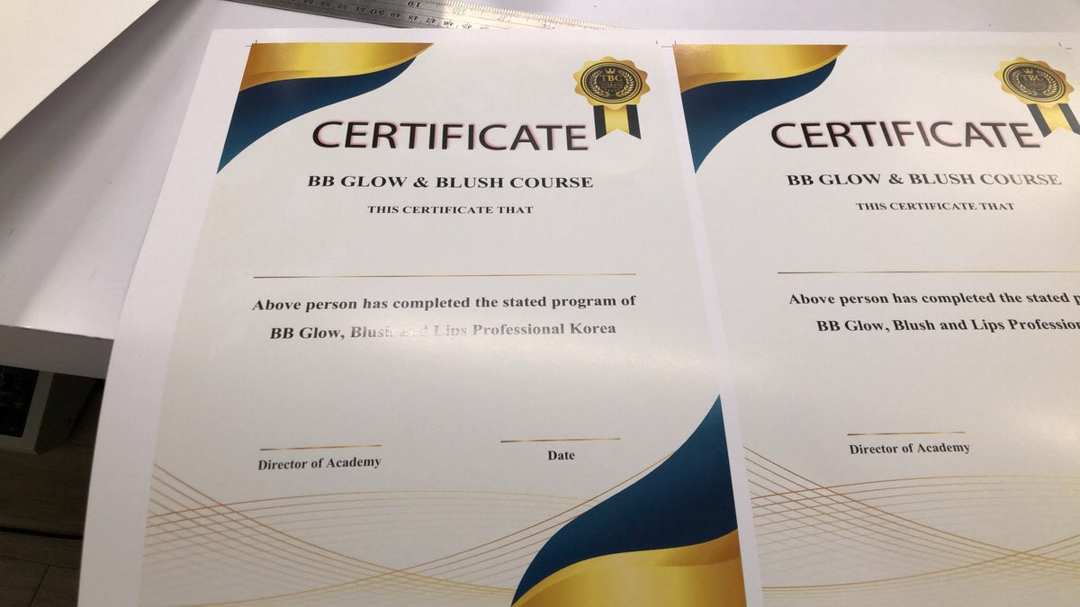 ใบประกาศนียบัตร Certificate พิมพ์คุณภาพสูง เหมาะสำหรับมอบรางวัล การศึกษา และงานองค์กร