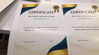 ใบประกาศนียบัตร Certificate พิมพ์คุณภาพสูง เหมาะสำหรับมอบรางวัล การศึกษา และงานองค์กร