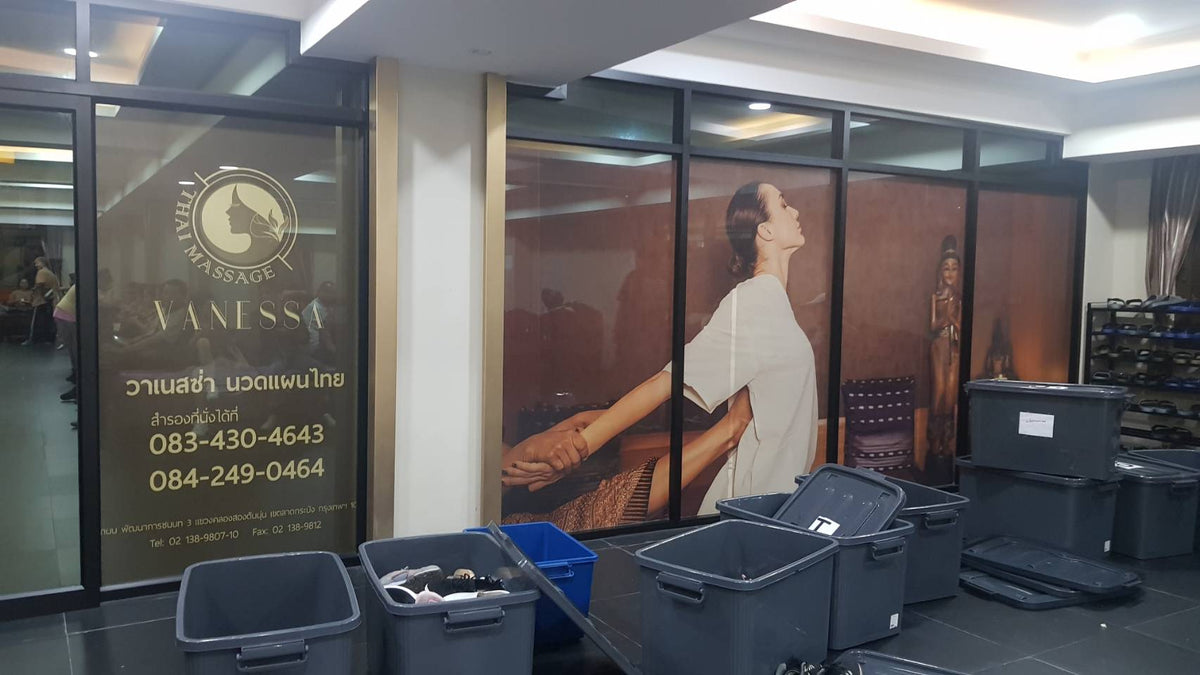 ป้ายร้านนวด สปา ดีไซน์หรูหรา สะท้อนบรรยากาศผ่อนคลาย เหมาะสำหรับร้านสปาและร้านนวดแผนไทย