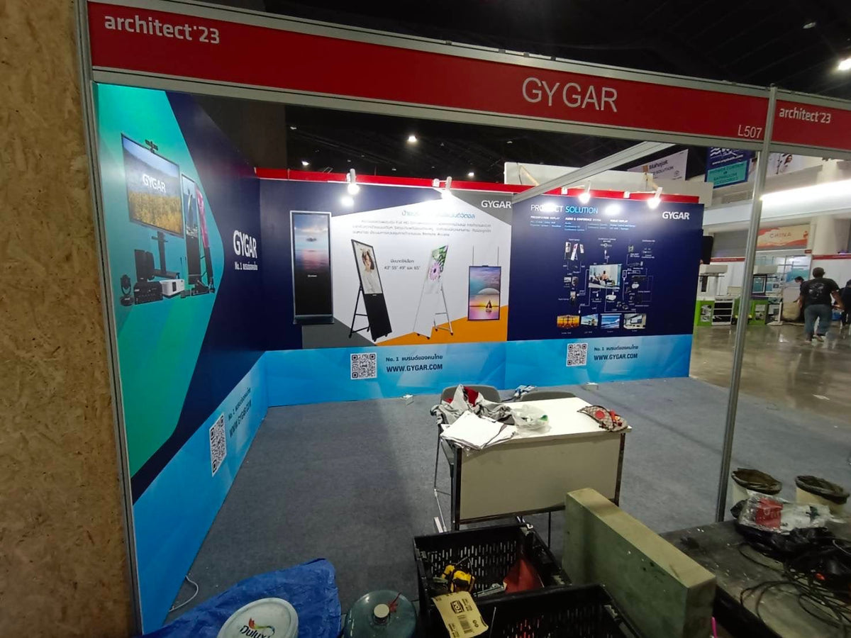 ป้ายโฟมบอร์ดติดผนังบูธงานแสดงสินค้า Expo พิมพ์คมชัด น้ำหนักเบา เหมาะสำหรับงานอีเวนต์