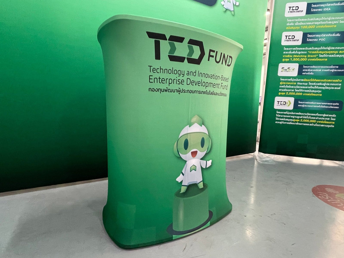 โต๊ะแสดงสินค้าแบบผ้างาน Expo โต๊ะโปรโมทผ้างาน Expo Fabric Counter Display