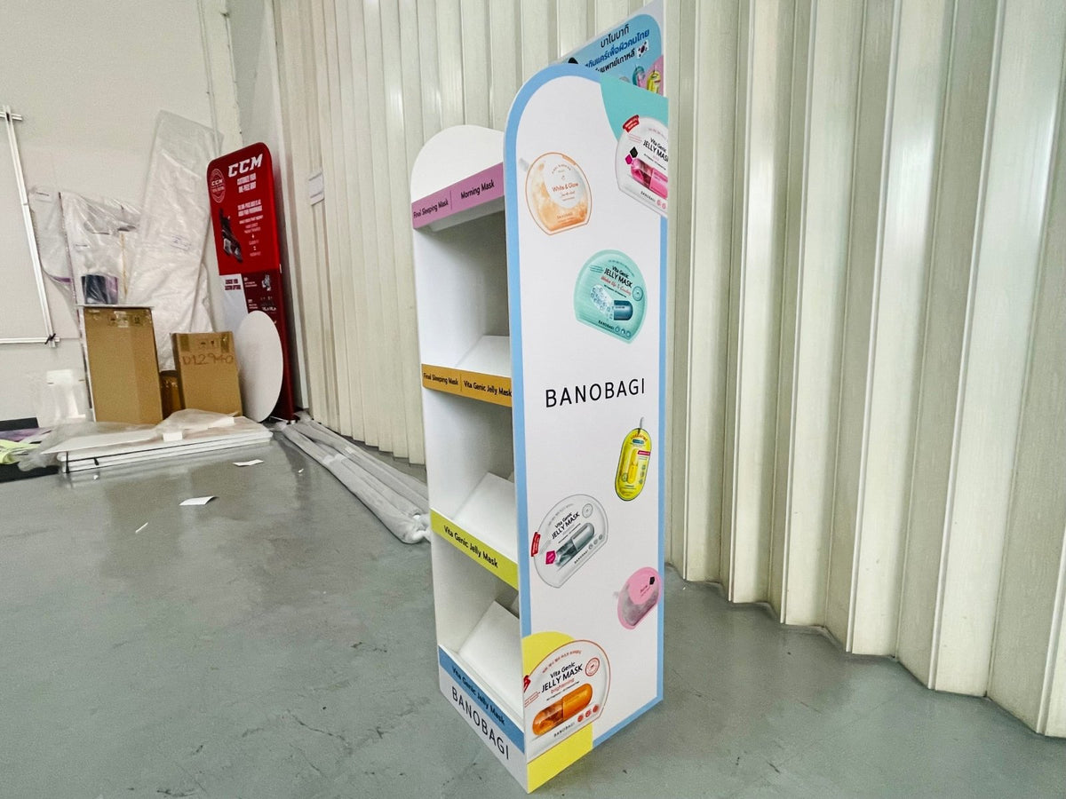 ชั้นวางสินค้าราคาถูก เชลฟ์ดิสเพลย์ Shelf Display แข็งแรง น้ำหนักเบา เหมาะสำหรับโชว์สินค้าในร้านค้า และงานอีเวนต์