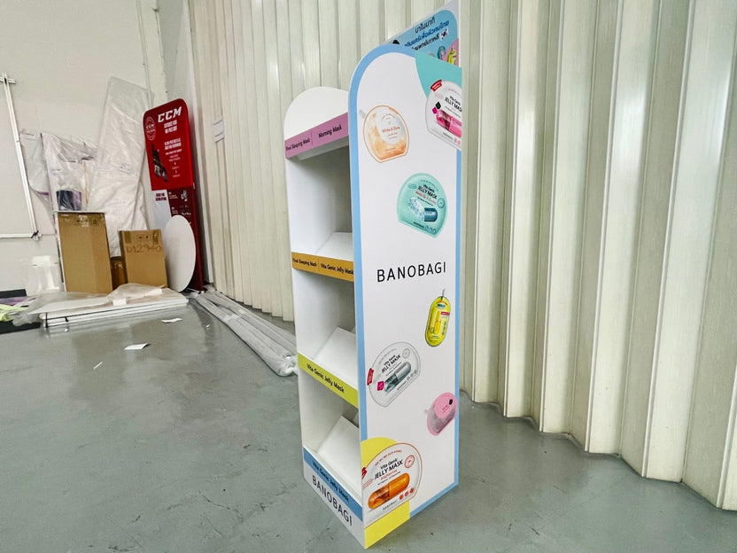 ชั้นวางสินค้าราคาถูก เชลฟ์ดิสเพลย์ Shelf Display แข็งแรง น้ำหนักเบา เหมาะสำหรับโชว์สินค้าในร้านค้า และงานอีเวนต์