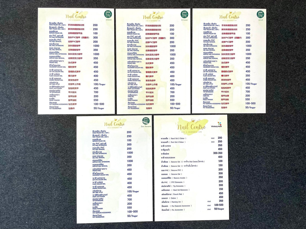 แผ่นเมนู พลาสติก HIP พลาสวูด แข็งแรง กันน้ำ พิมพ์คมชัด เหมาะสำหรับร้านอาหารและคาเฟ่