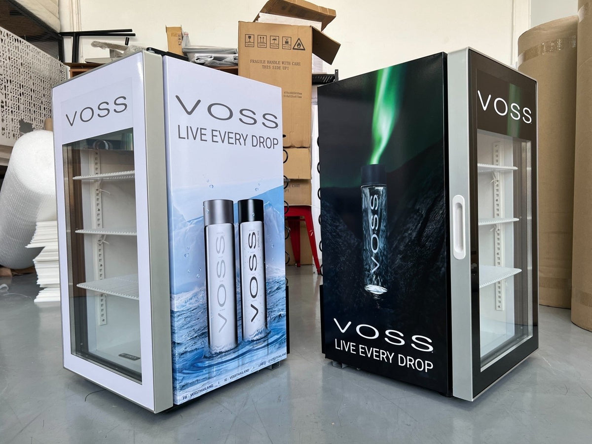 สติ๊กเกอร์ติดตู้เย็น ตู้แช่ แร็ปสติ๊กเกอร์ พิมพ์คมชัด ทนความเย็น เหมาะสำหรับร้านอาหารและซูเปอร์มาร์เก็ต