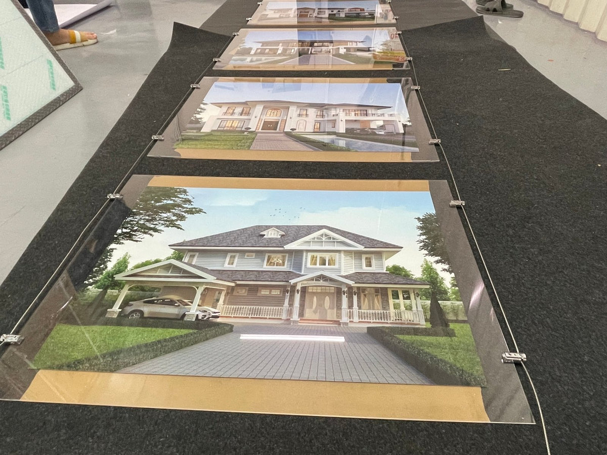 ป้ายแขวนลวดสลิง A4 A5 แขวนหลายป้าย - Octopus Media Solutions