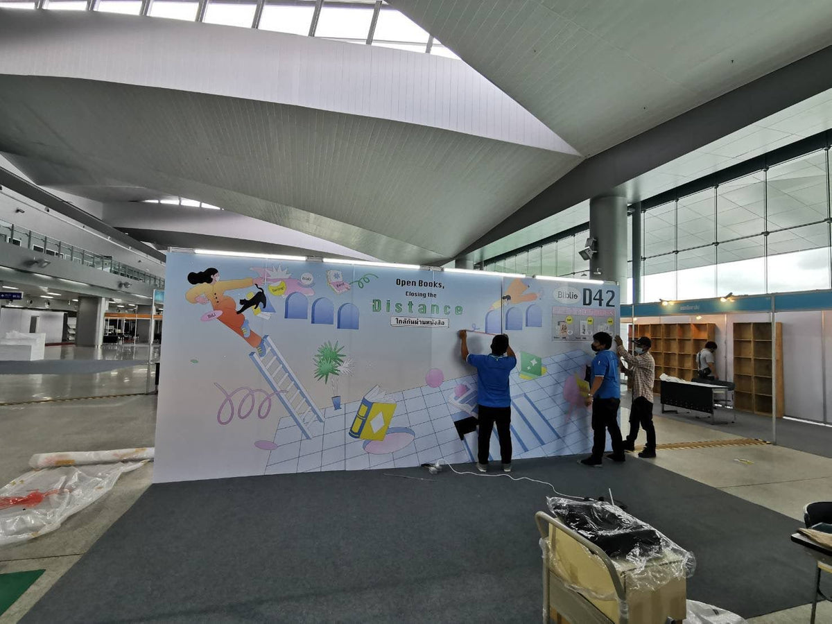 ป้ายโฟมบอร์ดติดผนังบูธงานแสดงสินค้า Expo พิมพ์คมชัด น้ำหนักเบา เหมาะสำหรับงานอีเวนต์