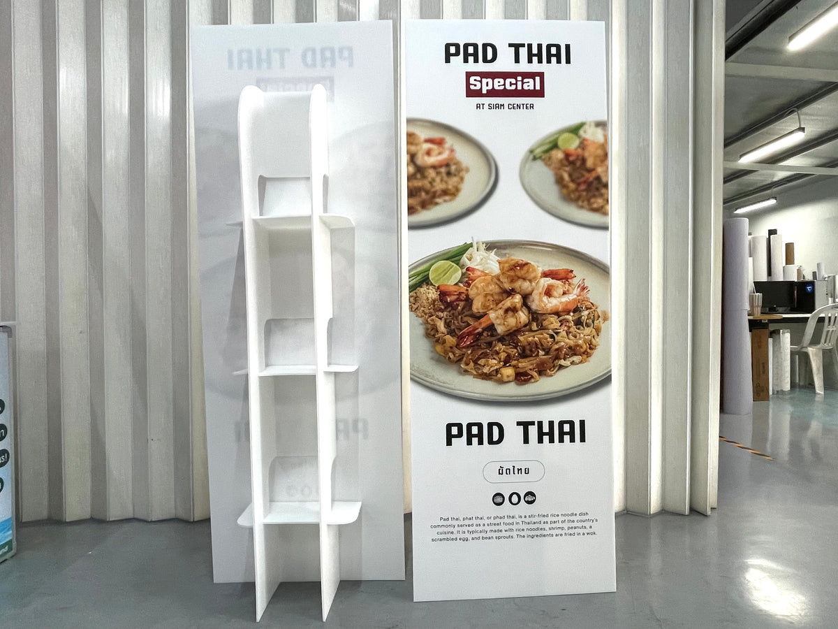 ป้ายสแตนดี้ Standee และป้ายฟิวเจอร์บอร์ดพร้อมขาตั้ง พิมพ์คมชัด น้ำหนักเบา เหมาะสำหรับงานอีเวนต์ โปรโมชัน และสื่อโฆษณา