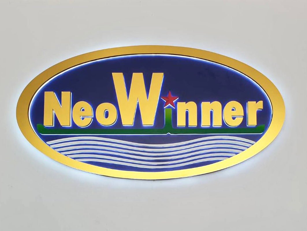 ป้ายโลโก้ไฟออกหลัง แสงสวยหรู สว่างรอบตัวอักษร เหมาะสำหรับอาคาร บริษัท และงานตกแต่ง