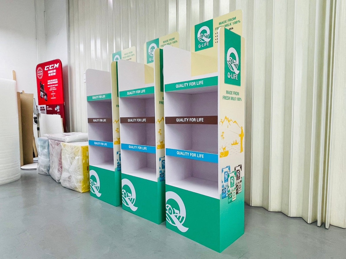 ชั้นวางสินค้าราคาถูก เชลฟ์ดิสเพลย์ Shelf Display แข็งแรง น้ำหนักเบา เหมาะสำหรับโชว์สินค้าในร้านค้า และงานอีเวนต์