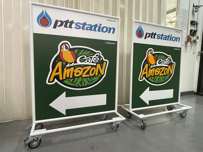 Sign stand with wheels | parking barrier