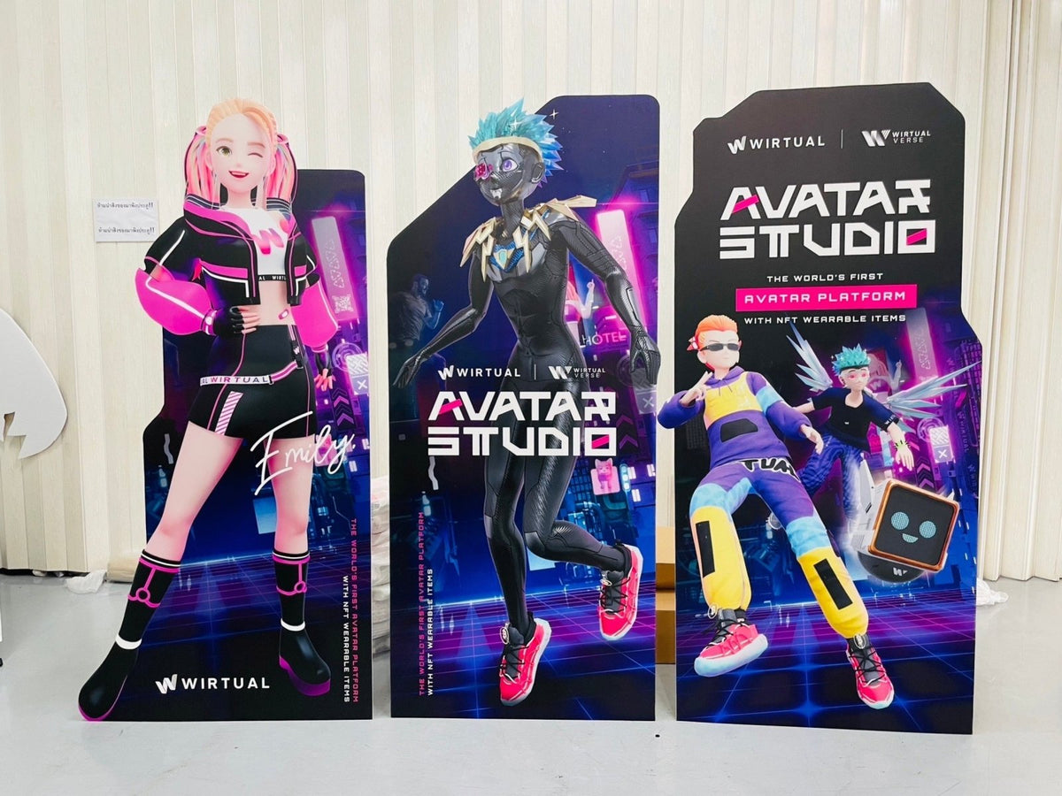 สแตนดี้ไดคัท Standee Die-Cut พิมพ์คมชัด น้ำหนักเบา ไดคัทตามแบบ เหมาะสำหรับงานอีเวนต์ โปรโมชัน และป้ายโฆษณา