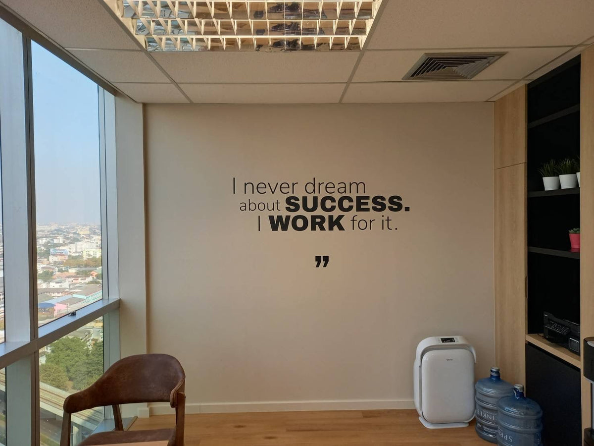 สติ๊กเกอร์ไดคัทติดผนัง พิมพ์คมชัด สีสดใส เหมาะสำหรับงานตกแต่งร้านค้า ออฟฟิศ และงานโฆษณา