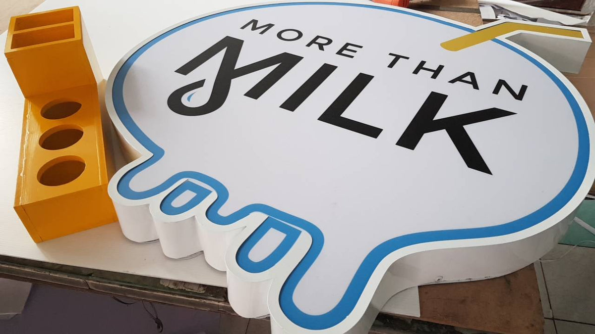 ป้ายร้านอาหาร ป้ายโลโก้ร้านอาหาร ดีไซน์สวยโดดเด่น เหมาะสำหรับร้านอาหาร คาเฟ่ และธุรกิจบริการ