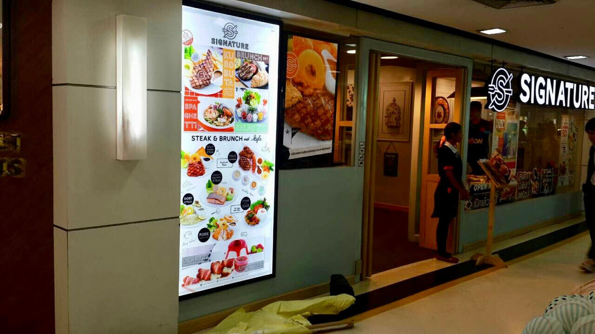 ป้ายร้านอาหาร ป้ายโลโก้ร้านอาหาร ดีไซน์สวยโดดเด่น เหมาะสำหรับร้านอาหาร คาเฟ่ และธุรกิจบริการ