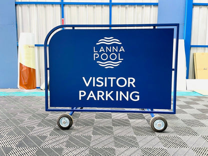 Sign stand with wheels | parking barrier