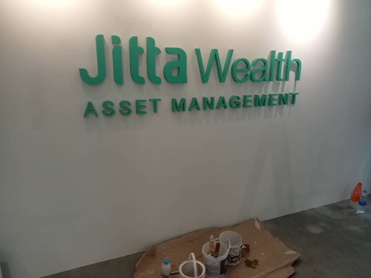 ป้ายบริษัท อักษรโลหะไฟออกหลัง ติดผนัง สวยหรู สว่างโดดเด่น เหมาะสำหรับป้ายสำนักงาน องค์กร ร้านค้า และงานตกแต่งอาคาร