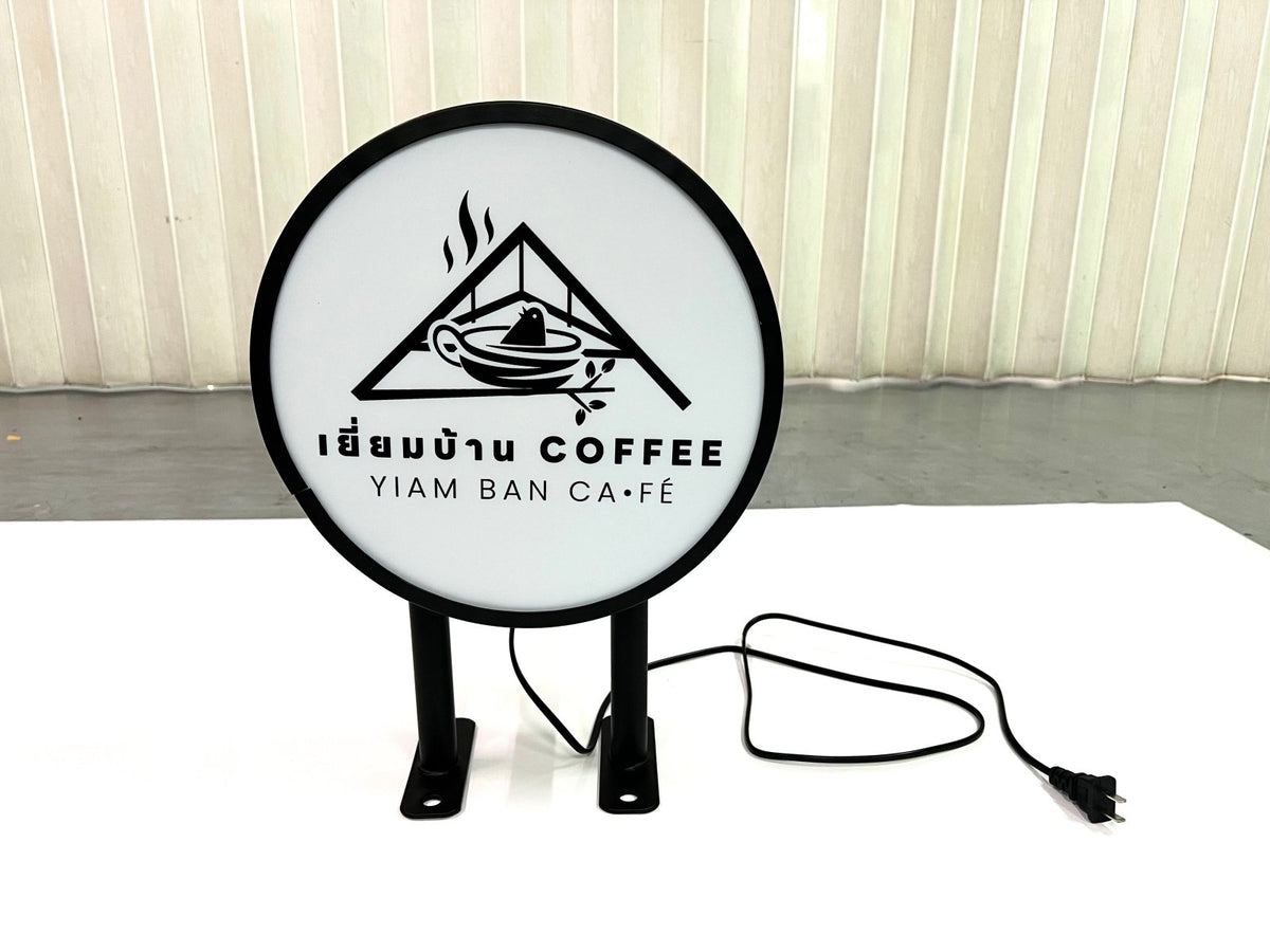 ป้ายโลโก้ไฟออกหน้า กล่องไฟโลโก้ กล่องไฟซิงค์ สว่างชัดเจน เหมาะสำหรับร้านค้าและบริษัท