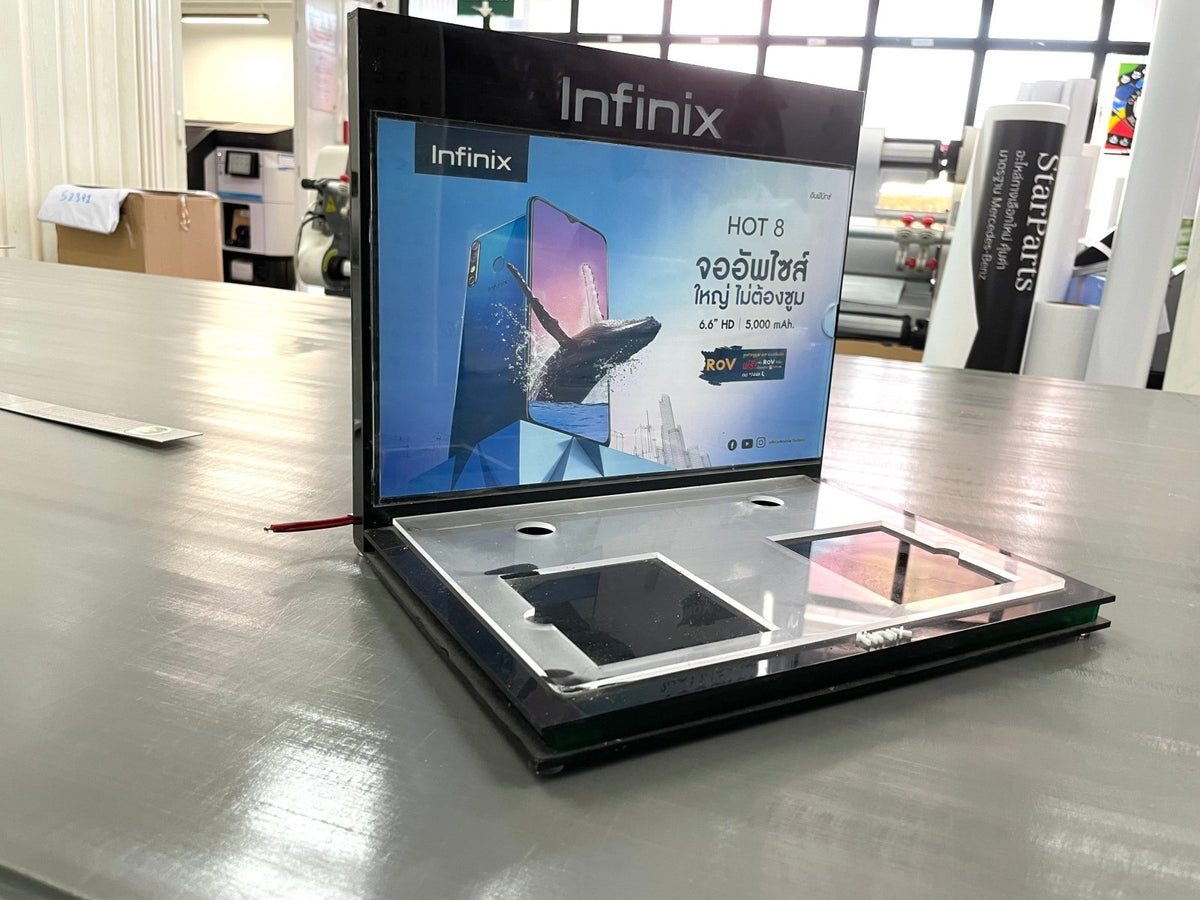 Shelf Display แท่นวางสินค้า แท่นวางเครื่องสำอาง ดีไซน์สวย เหมาะสำหรับโชว์สินค้าในร้านและงานโปรโมชัน