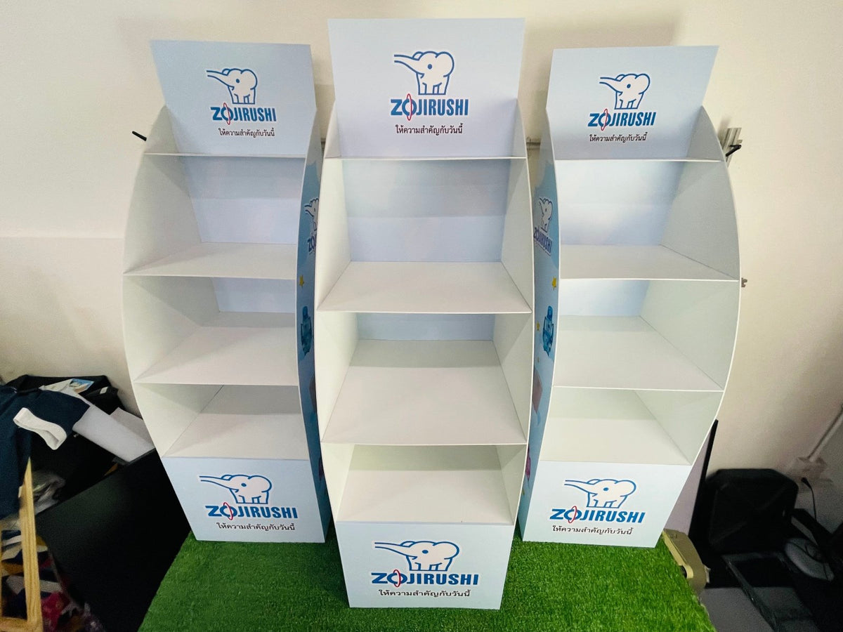 ชั้นวางสินค้าราคาถูก เชลฟ์ดิสเพลย์ Shelf Display แข็งแรง น้ำหนักเบา เหมาะสำหรับโชว์สินค้าในร้านค้า และงานอีเวนต์