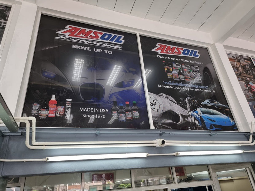 สติ๊กเกอร์ซีทรู See-through One Way Vision มองทะลุจากด้านในได้ พิมพ์คมชัด เหมาะสำหรับติดกระจกอาคารและรถยนต์