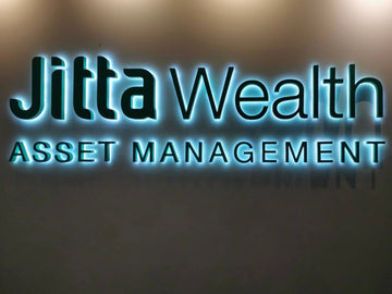 ป้ายบริษัท อักษรโลหะไฟออกหลัง ติดผนัง