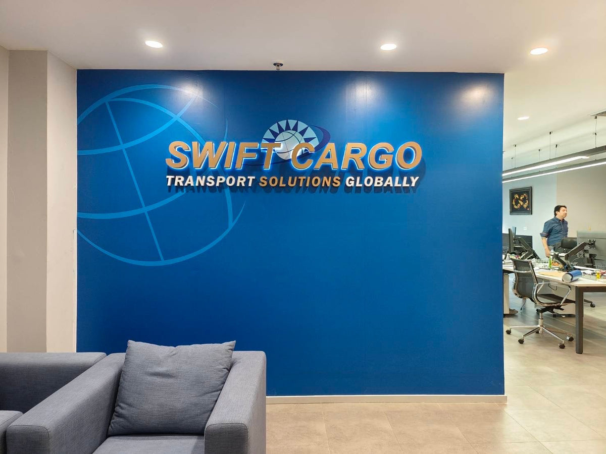 ป้ายบริษัท อักษรโลหะไฟออกหลัง ติดผนัง สวยหรู สว่างโดดเด่น เหมาะสำหรับป้ายสำนักงาน องค์กร ร้านค้า และงานตกแต่งอาคาร