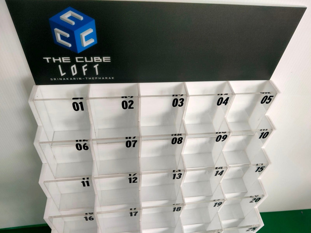 ชั้นวางบัตร กล่องใส่บัตร อะคริลิค โปร่งใส แข็งแรง เหมาะสำหรับออฟฟิศ ร้านค้า และงานแสดงสินค้า