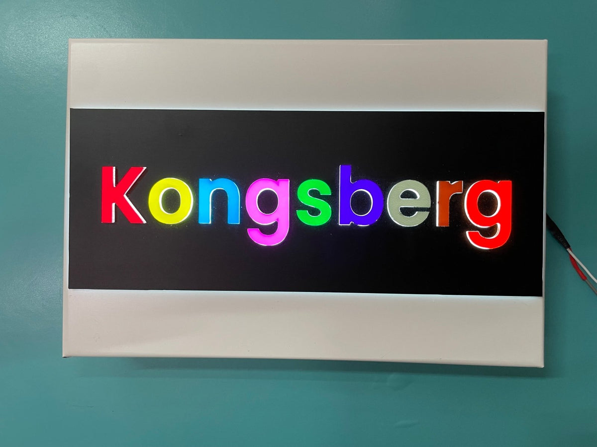 ป้ายโลโก้ไฟออกหน้า กล่องไฟโลโก้ กล่องไฟซิงค์ สว่างชัดเจน เหมาะสำหรับร้านค้าและบริษัท