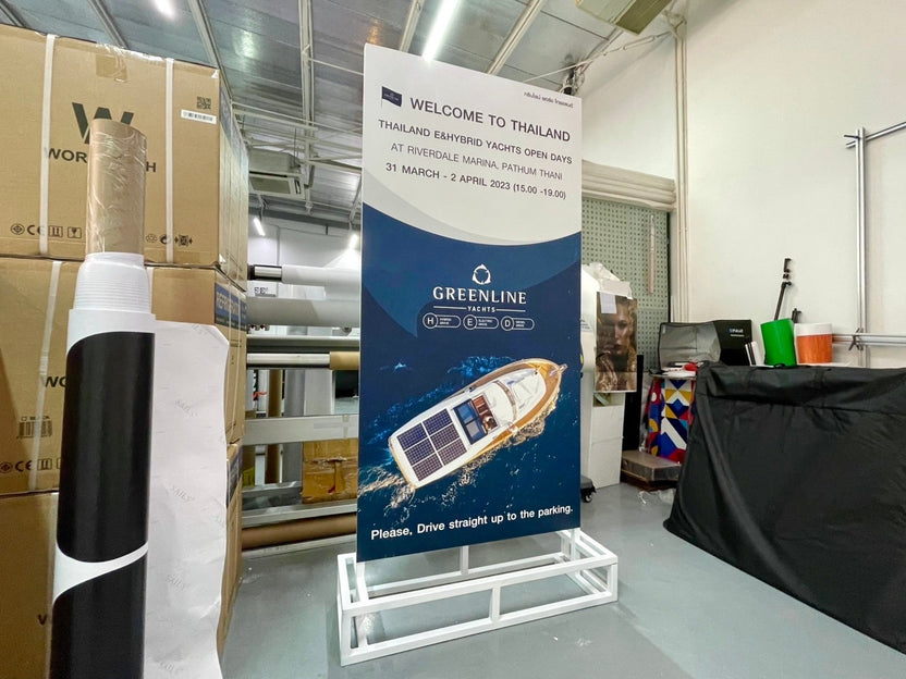 ป้ายประชาสัมพันธ์ และป้ายตั้งพื้น พิมพ์คมชัด แข็งแรง เหมาะสำหรับงานอีเวนต์ งานโฆษณา และประชาสัมพันธ์หน้าร้านหรือองค์กร