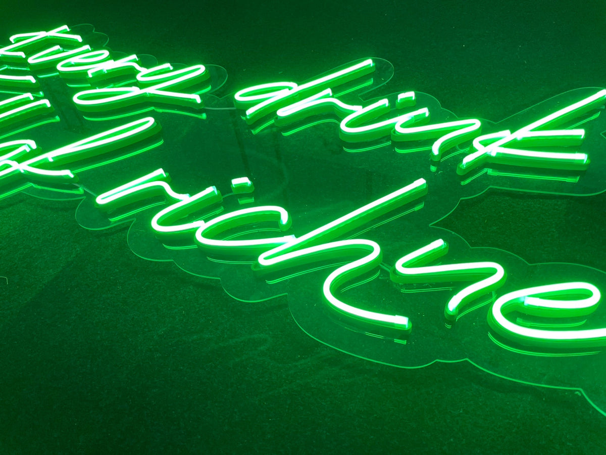 ป้ายไฟนีออน Neon Sign สีสันสดใส ดัดโค้งตามแบบ สวยงามสะดุดตา เหมาะสำหรับร้านอาหาร คาเฟ่ บาร์ และงานตกแต่ง