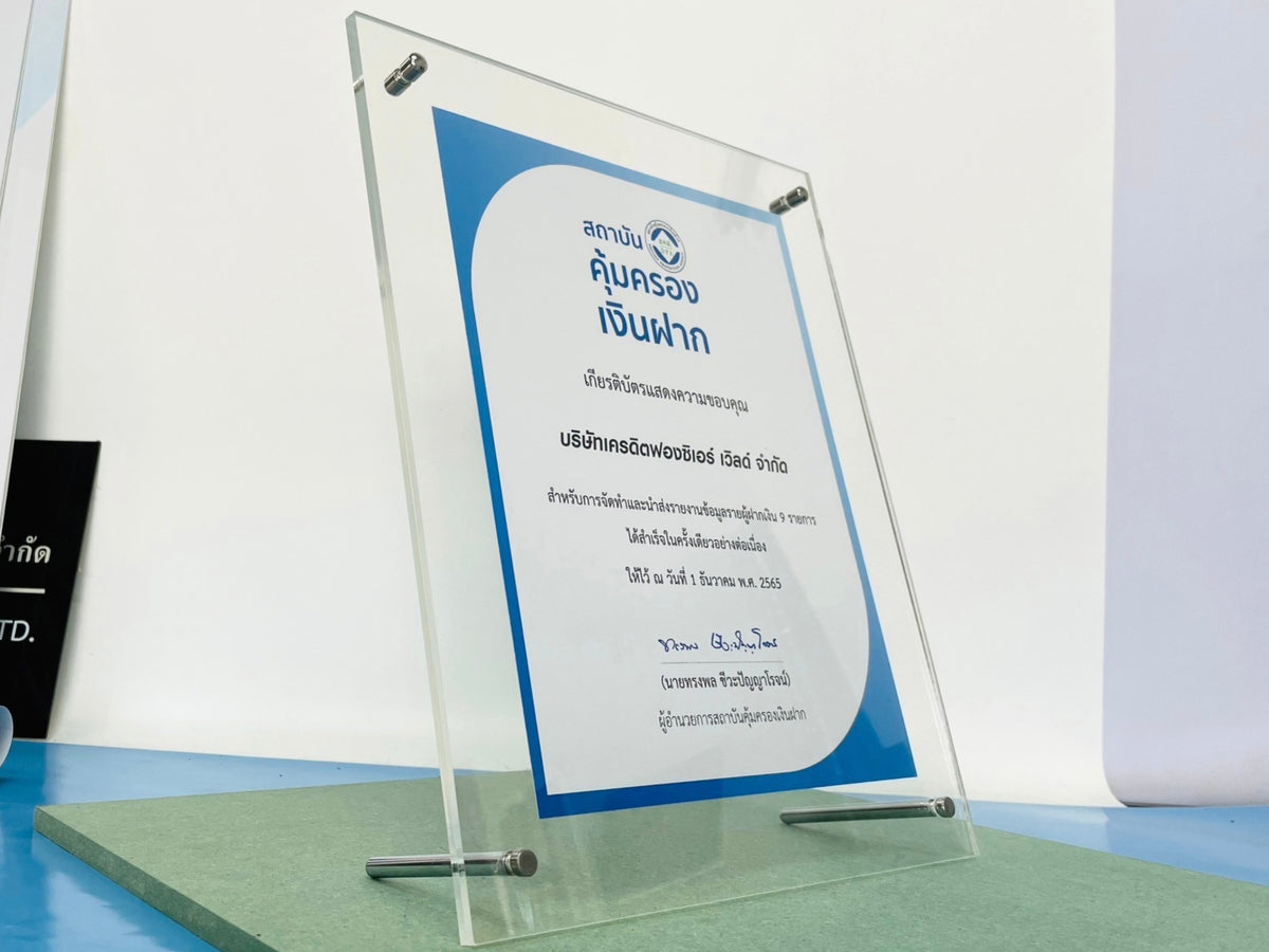 ป้ายอะคริลิคใส ประกบใส่รูปภาพ โปร่งใส คมชัด เหมาะสำหรับโชว์รูม ออฟฟิศ และงานแสดงสินค้า