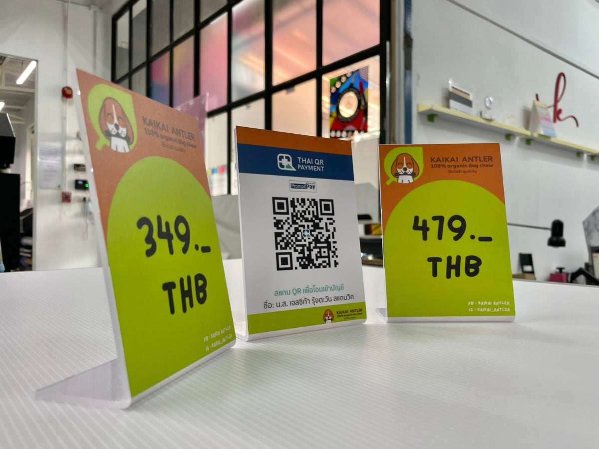 ป้ายราคาตั้งโต๊ะ ป้ายราคา ตั้งข้างสินค้า ป้ายราคาสินค้า ป้ายเมนู ป้ายตั้ง อะคริลิค ป้ายราคา