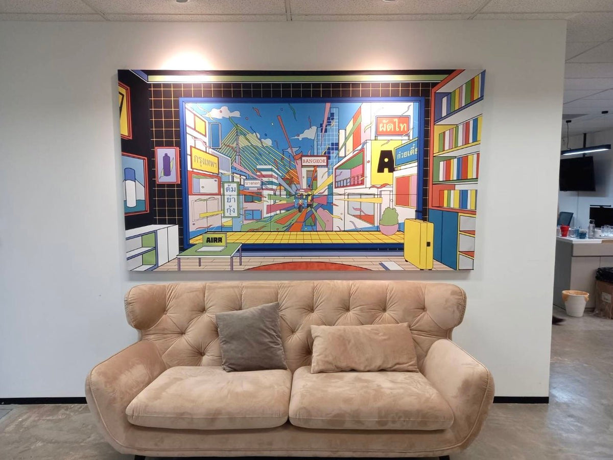 กรอบรูปแคนวาส พิมพ์คมชัด สีสด เหมาะสำหรับตกแต่งบ้าน ร้านอาหาร คาเฟ่ และแกลเลอรี