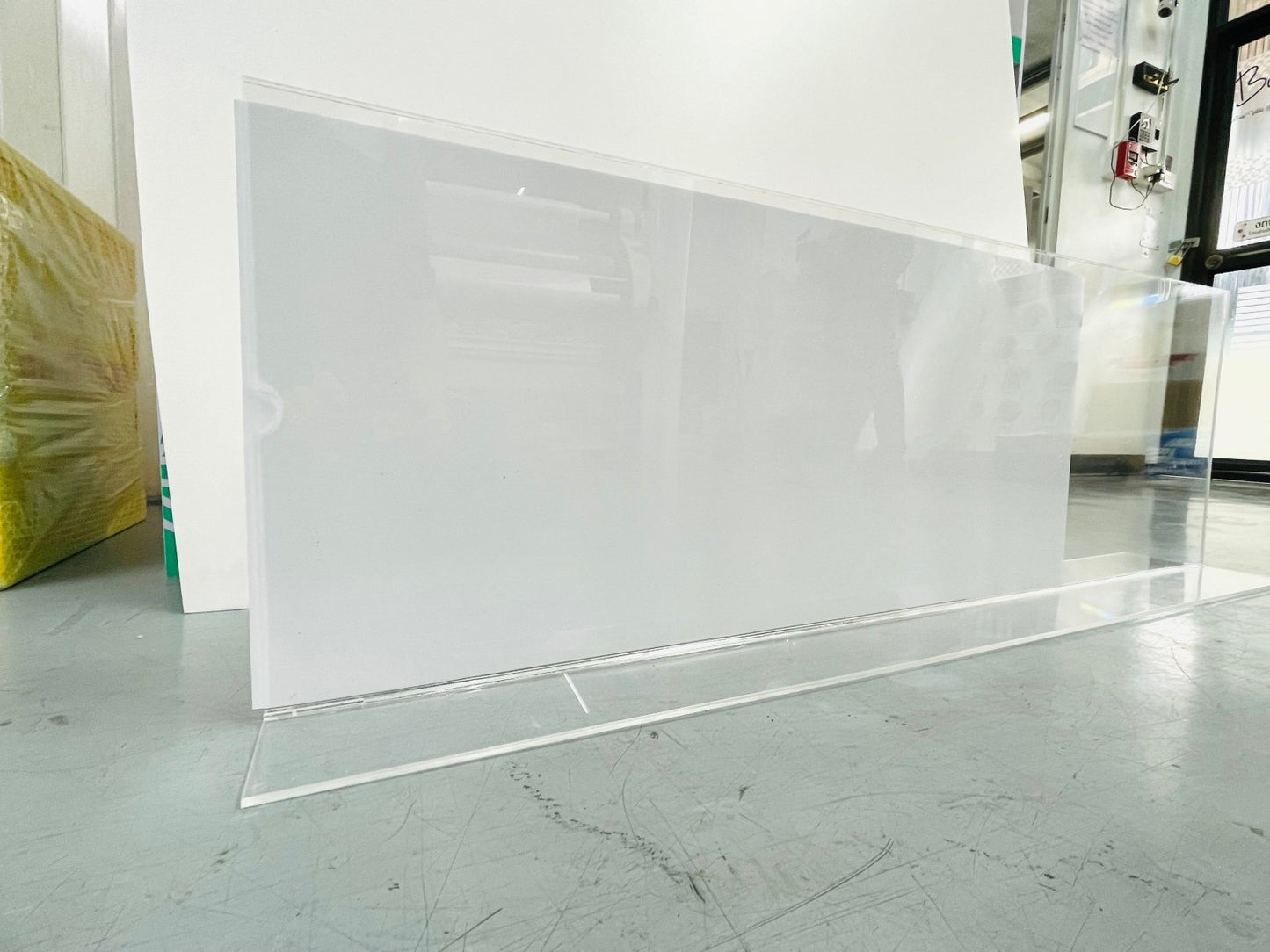 Acrylic frame for inserting documents