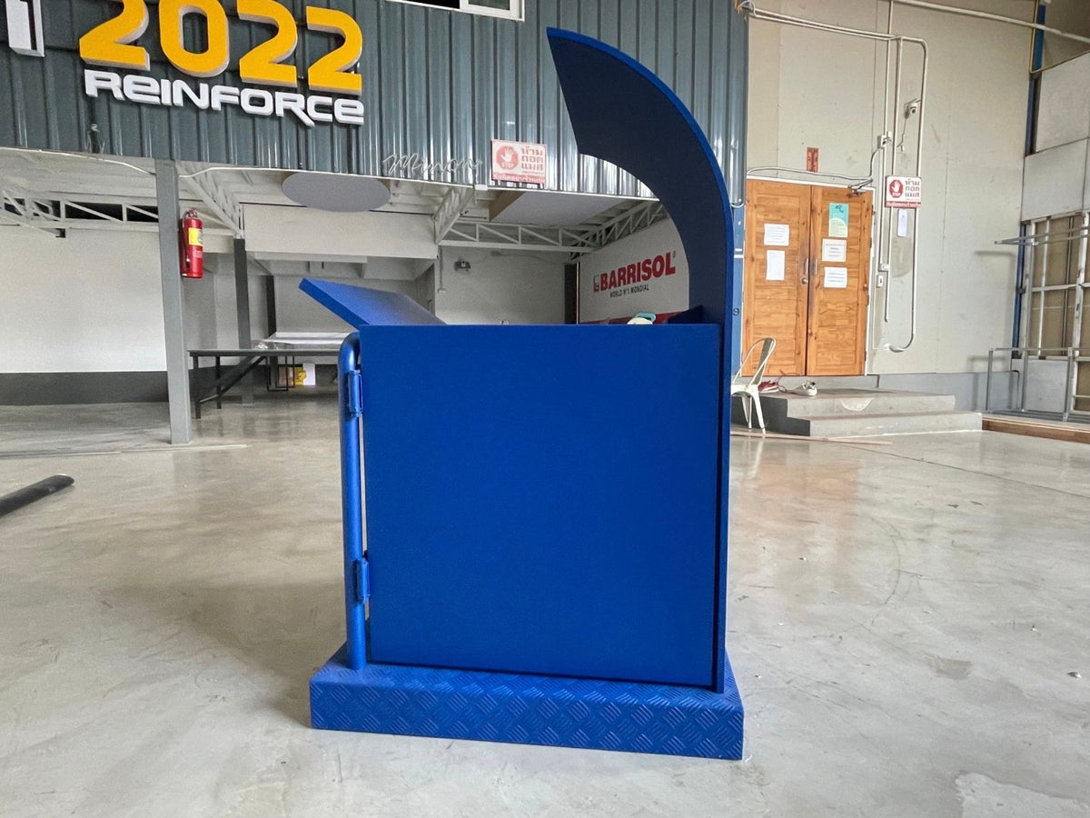 โพเดียม รปภ. และจุดพัก รปภ. แข็งแรง ทนทาน ดีไซน์ใช้งานสะดวก เหมาะสำหรับโครงการ อาคารสำนักงาน คอนโด และพื้นที่สาธารณะ