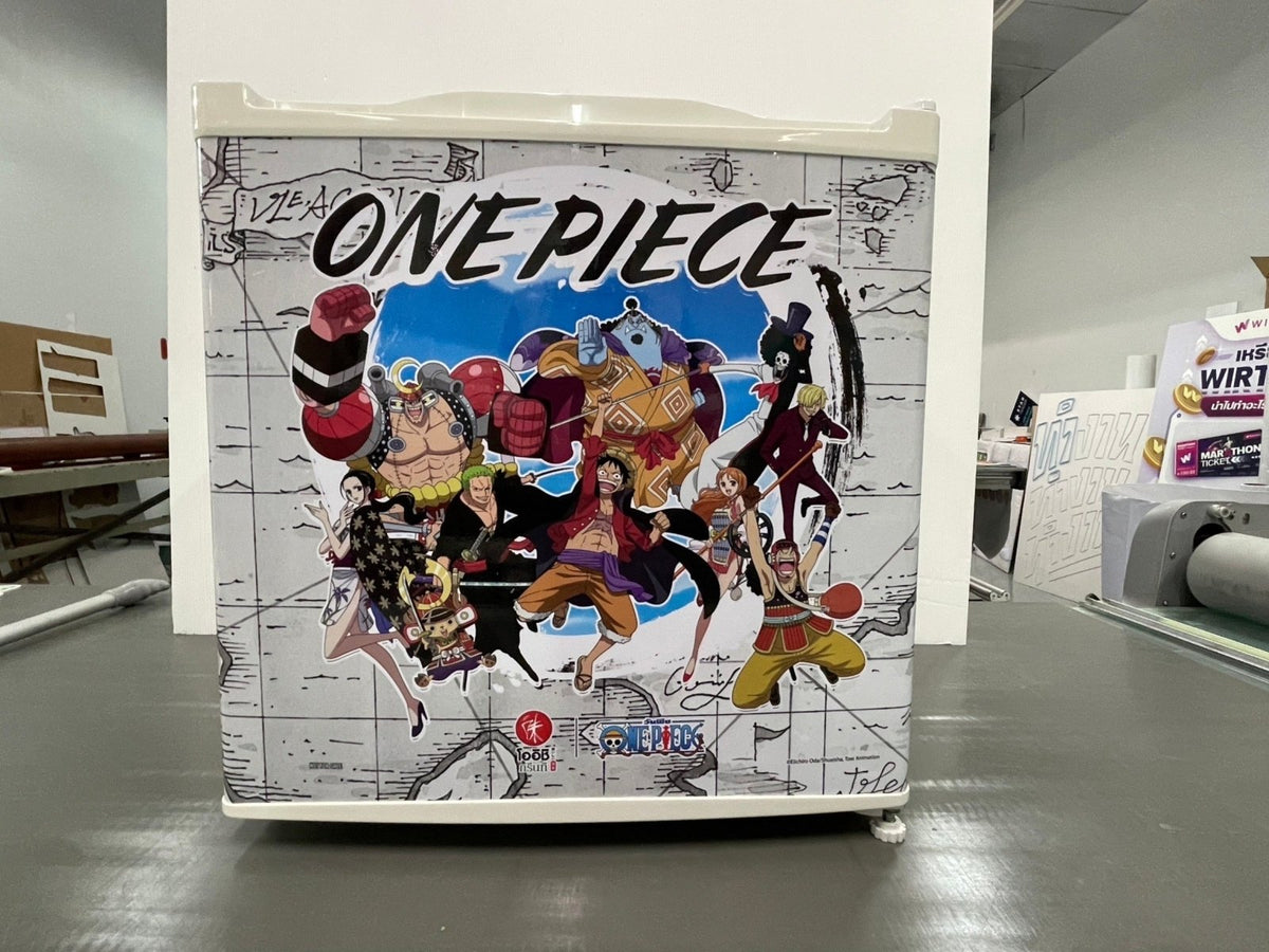 สติ๊กเกอร์ติดตู้เย็น ตู้แช่ แร็ปสติ๊กเกอร์ พิมพ์คมชัด ทนความเย็น เหมาะสำหรับร้านอาหารและซูเปอร์มาร์เก็ต