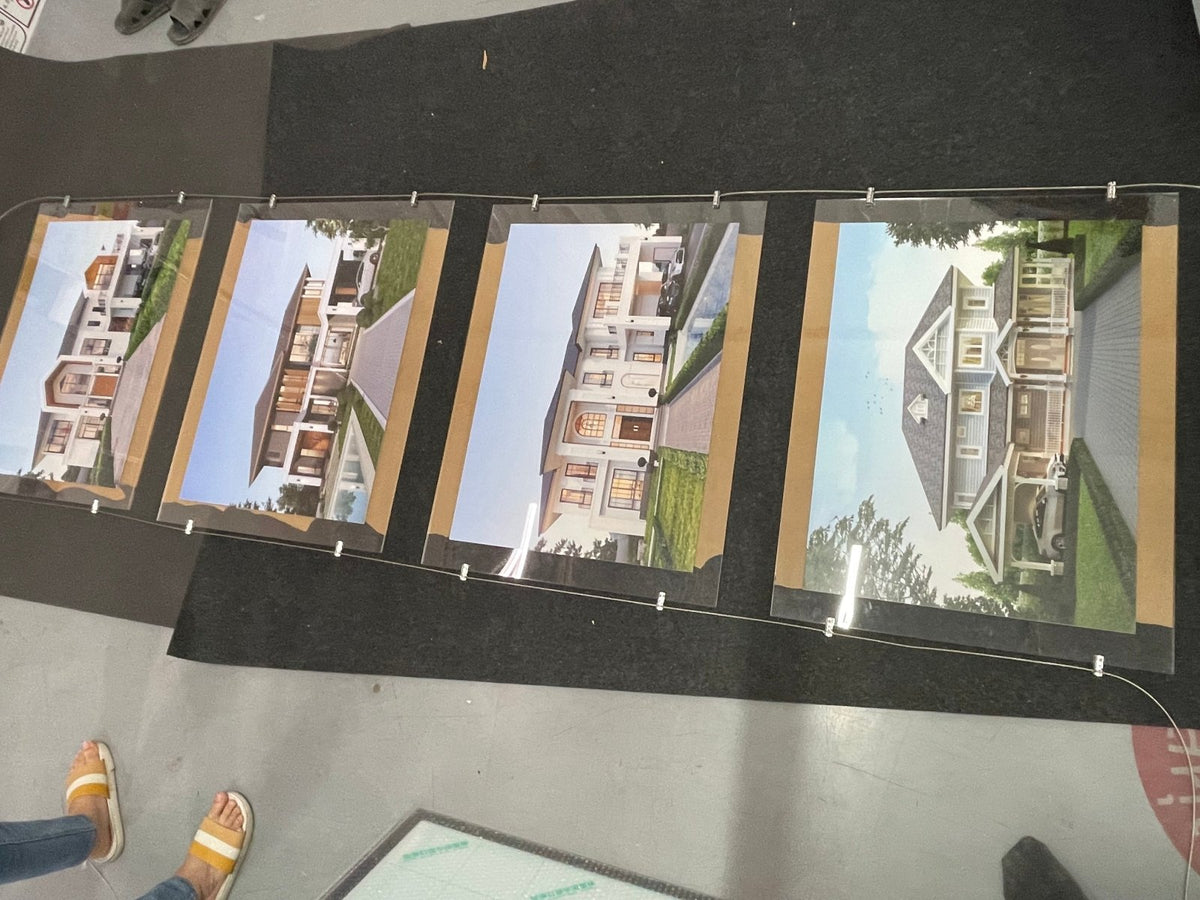 ป้ายแขวนลวดสลิง A4 A5 แขวนหลายป้าย - Octopus Media Solutions