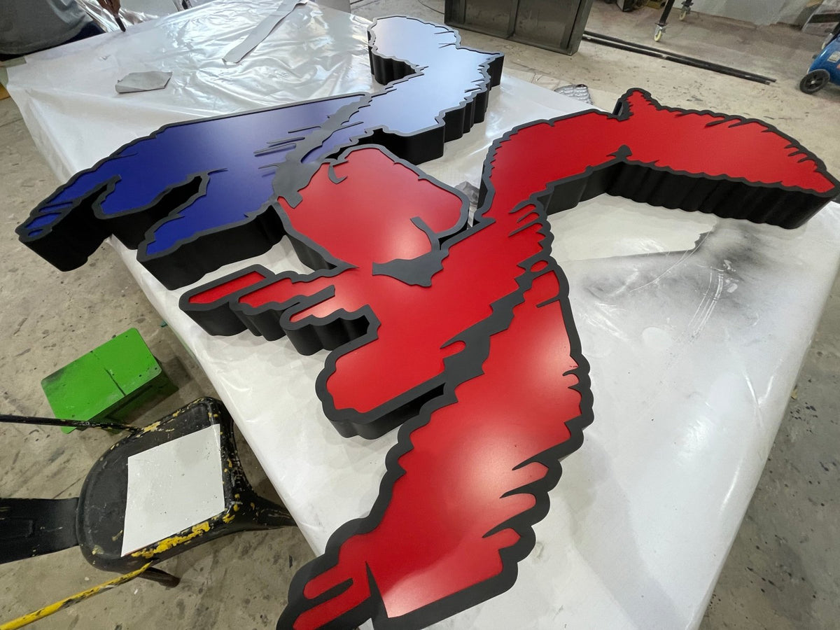 ป้ายโลโก้ไฟออกหน้า กล่องไฟโลโก้ กล่องไฟซิงค์ สว่างชัดเจน เหมาะสำหรับร้านค้าและบริษัท